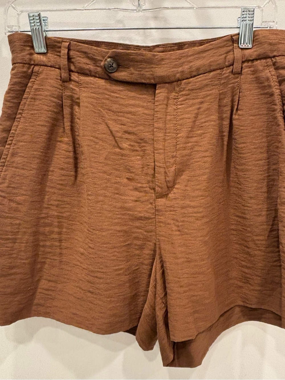 Banana Republic High-Waist Tan/Brown Textured Women's Shorts